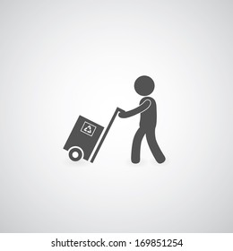 delivery services symbol on gray background 