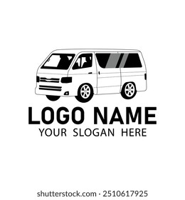 Servicios de entrega van logo Plantilla