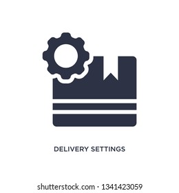 delivery settings isolated icon. Simple element illustration from delivery and logistics concept. delivery settings editable logo symbol design on white background. Can be use for web and mobile.