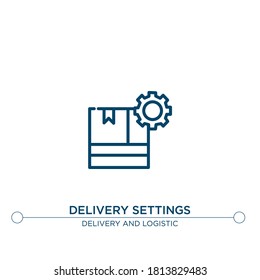 icono de vector de esquema de configuración de entrega. ilustración de elemento simple. icono de esquema de configuración de entrega a partir del concepto de entrega editable. se puede usar para web y móvil
