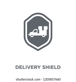 Delivery shield icon. Delivery shield design concept from Delivery and logistic collection. Simple element vector illustration on white background.