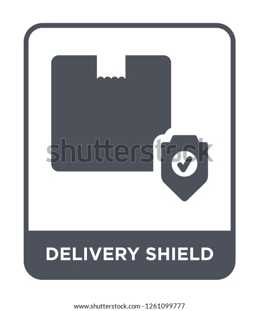 delivery shield icon vector\
on white background, delivery shield trendy filled icons from\
Delivery and logistic collection, delivery shield simple element\
illustration