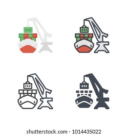 Delivery ship service icon