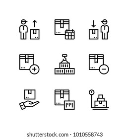 Delivery, shipment, cargo icons for web and mobile design pack 4
