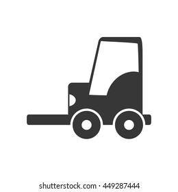 Delivery and Shipping concept represented by forklift icon. isolated and flat illustration 