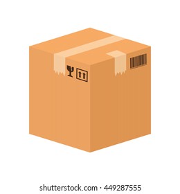 Delivery and Shipping concept represented by package icon. isolated and flat illustration 