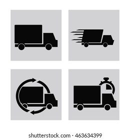 Delivery and Shipping concept represented by truck icon. Isolated and flat illustration.