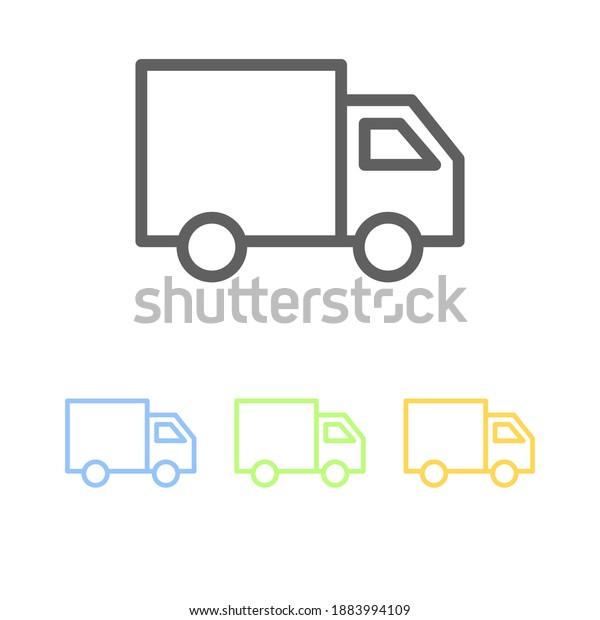 Delivery shipping distribution\
logistic  truck line icon design illustration. eps 10. for your\
mobile, website application. or for your design\
element