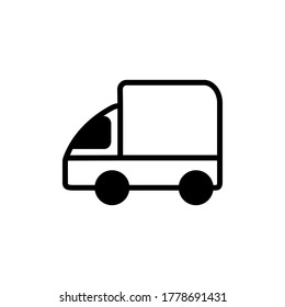 Delivery and shipping icon set. Man riding motorcycle. Truck symbol.