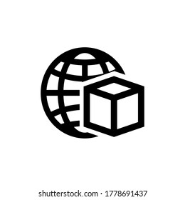 Symbol für Lieferung und Versand eingestellt. Mann, der Motorrad fährt. Lkw-Symbol.