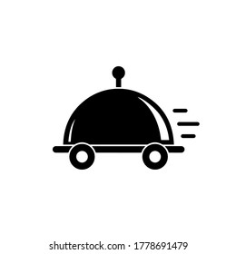 Delivery and shipping icon set. Man riding motorcycle. Truck symbol.