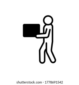 Delivery and shipping icon set. Man riding motorcycle. Truck symbol.