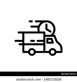 Delivery and shipping icon transportation vector illustration logo template. EPS 10