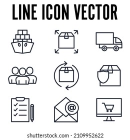 Delivery, shipping, logistics elements set icon symbol template for graphic and web design collection logo vector illustration