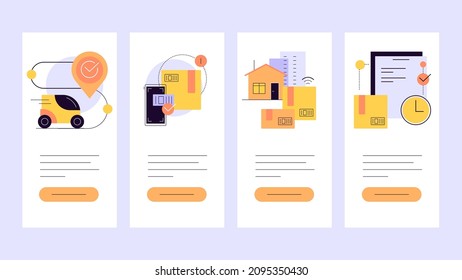 Delivery, shipping and logistics. Icon set and web banners. Vector file