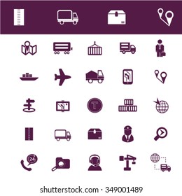 delivery, shipping, logistics  icons, signs vector concept set for infographics, mobile, website, application
