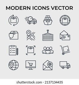 Delivery and shipping set icon symbol template for graphic and web design collection logo vector illustration