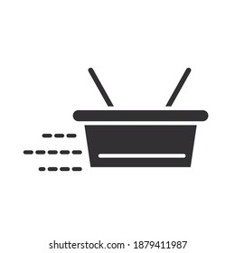 delivery shopping basket store service vector illustration silhouette icon