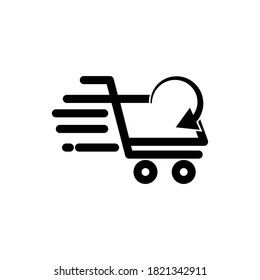 Delivery and shopping cart line icon. Design template vector