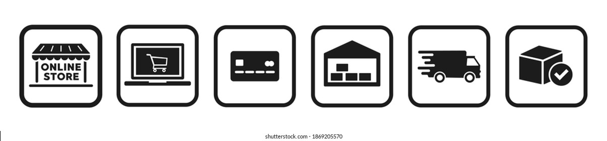Delivery and shopping concept vector illustration.