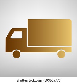 Delivery sign. Flat style icon