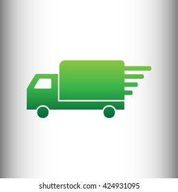 Delivery sign. Green gradient icon