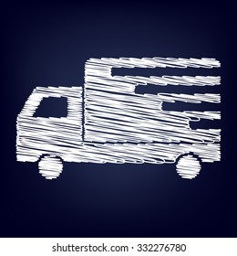 Delivery sign illustration with chalk effect  