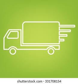 Delivery sign illustration line icon 