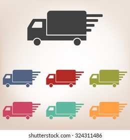Delivery sign illustration set