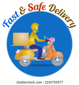 Delivery Sign and Logo Vector Illustration