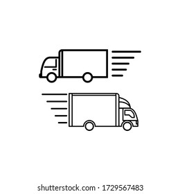 Delivery sign: delivery truck vector icon