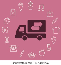 Delivery sign, vector icon