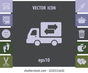 Delivery sign, vector icon