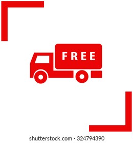 Delivery sign vector icon.