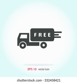 Delivery sign vector icon.