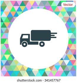Delivery sign vector icon.
