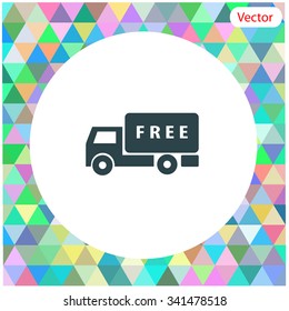 Delivery sign vector icon.