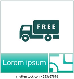 Delivery sign vector icon.