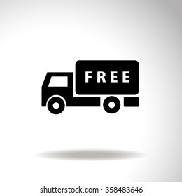 Delivery sign vector icon.