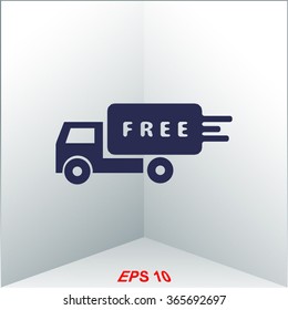 Delivery sign vector icon.