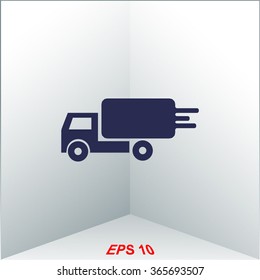 Delivery sign vector icon.
