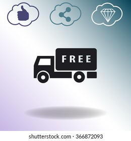 Delivery sign vector icon.