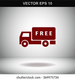 Delivery sign vector icon.