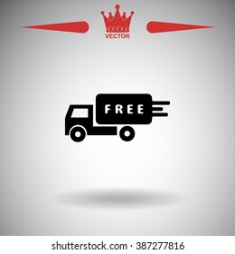 Delivery sign vector icon.