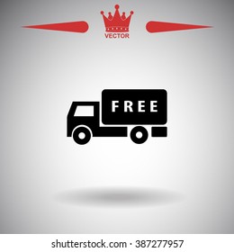 Delivery sign vector icon.