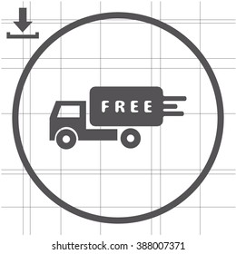 Delivery sign vector icon.