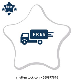 Delivery sign vector icon.