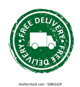 delivery sign - vector stamp