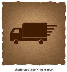 Delivery sign. Vintage effect