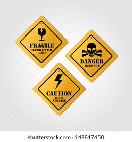 delivery signals over gray background vector illustration 